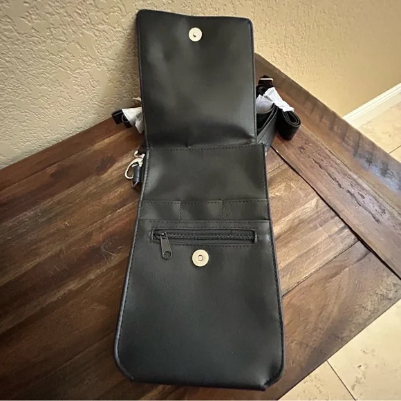 New Sensei Shears Dog Grooming 6-Shear Long Holster Black Leather Crossbody NWOT - Picture 4 of 13